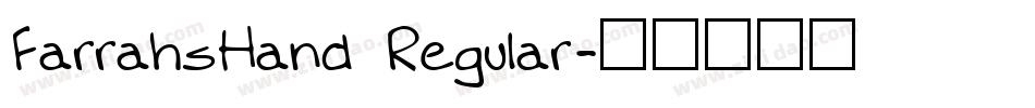 FarrahsHand Regular字体转换